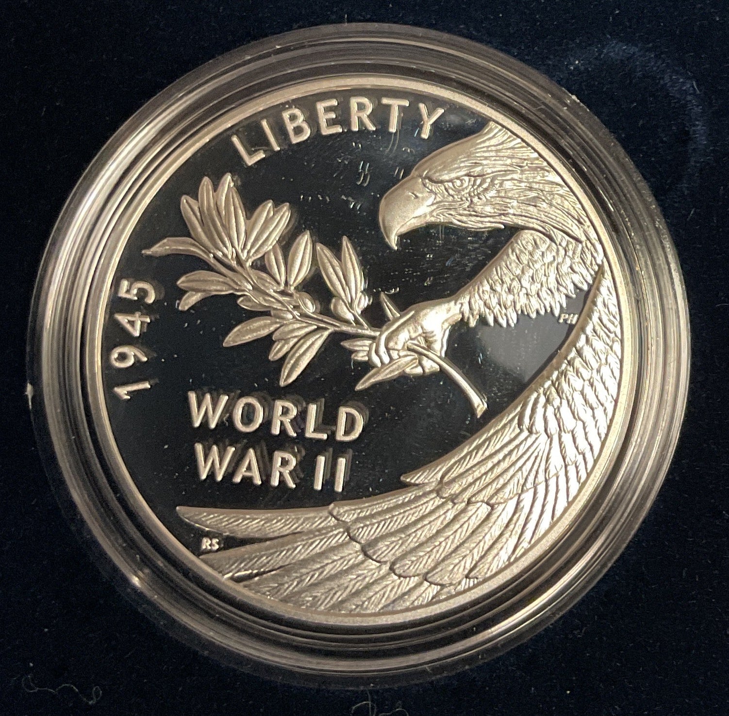 U.S. Mint, End of World War II, 75th Anniversary Silver Medal, #SR011