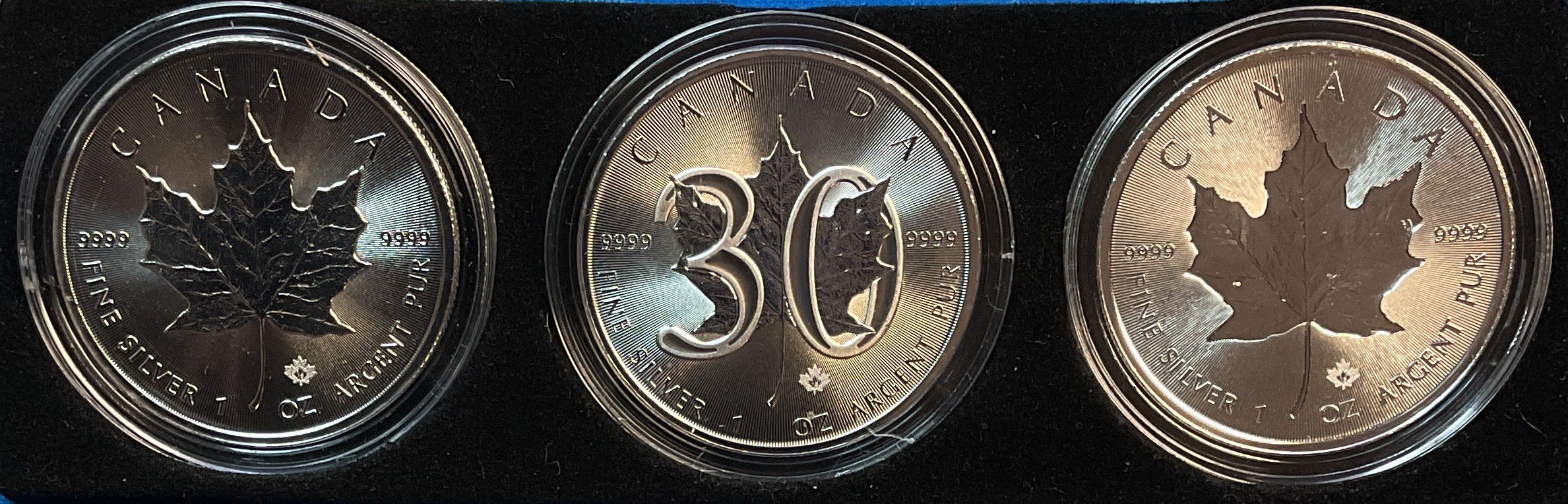 2018 Elizabeth II Canada Maple Leaf 3-Coin Set, Store #SR003