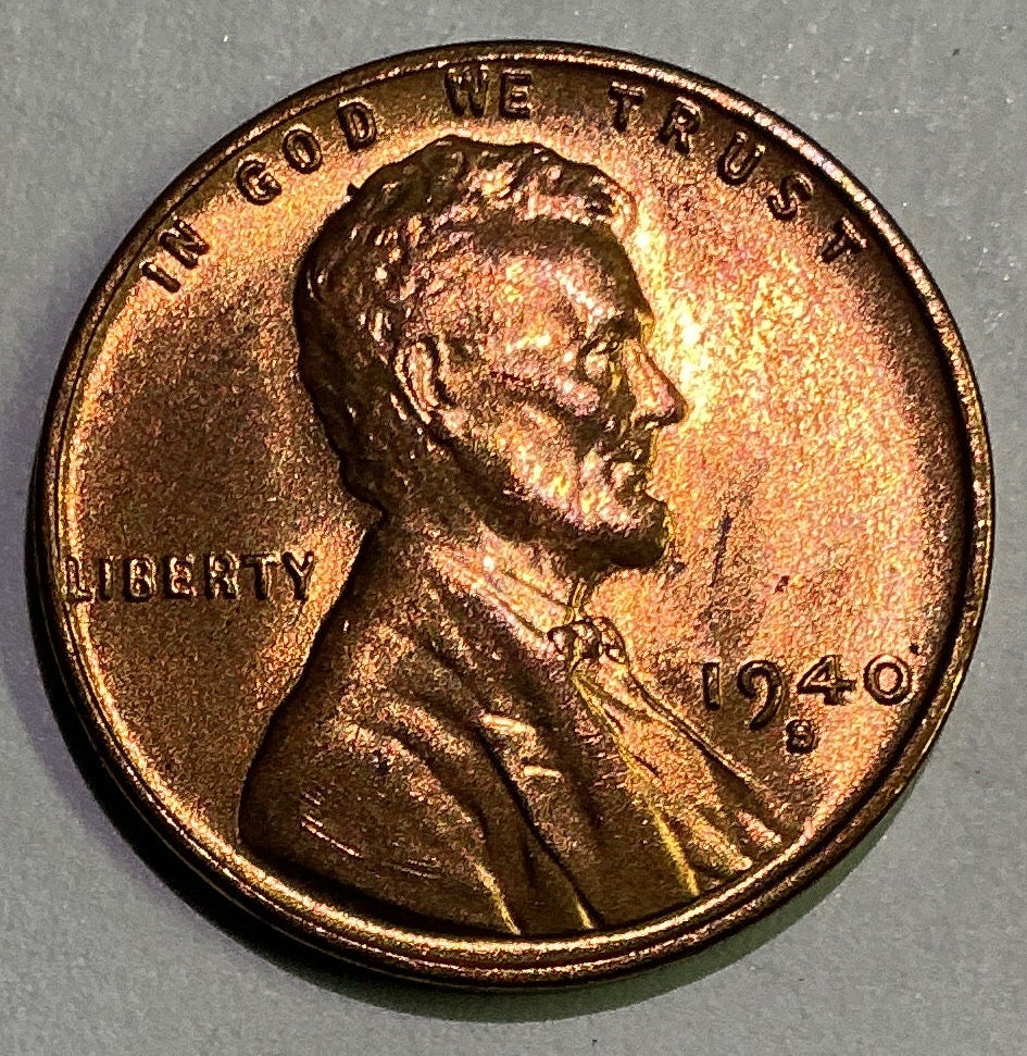 1940-S Lincoln Cent, Mint State Uncirculated Coin, Store #CT1279