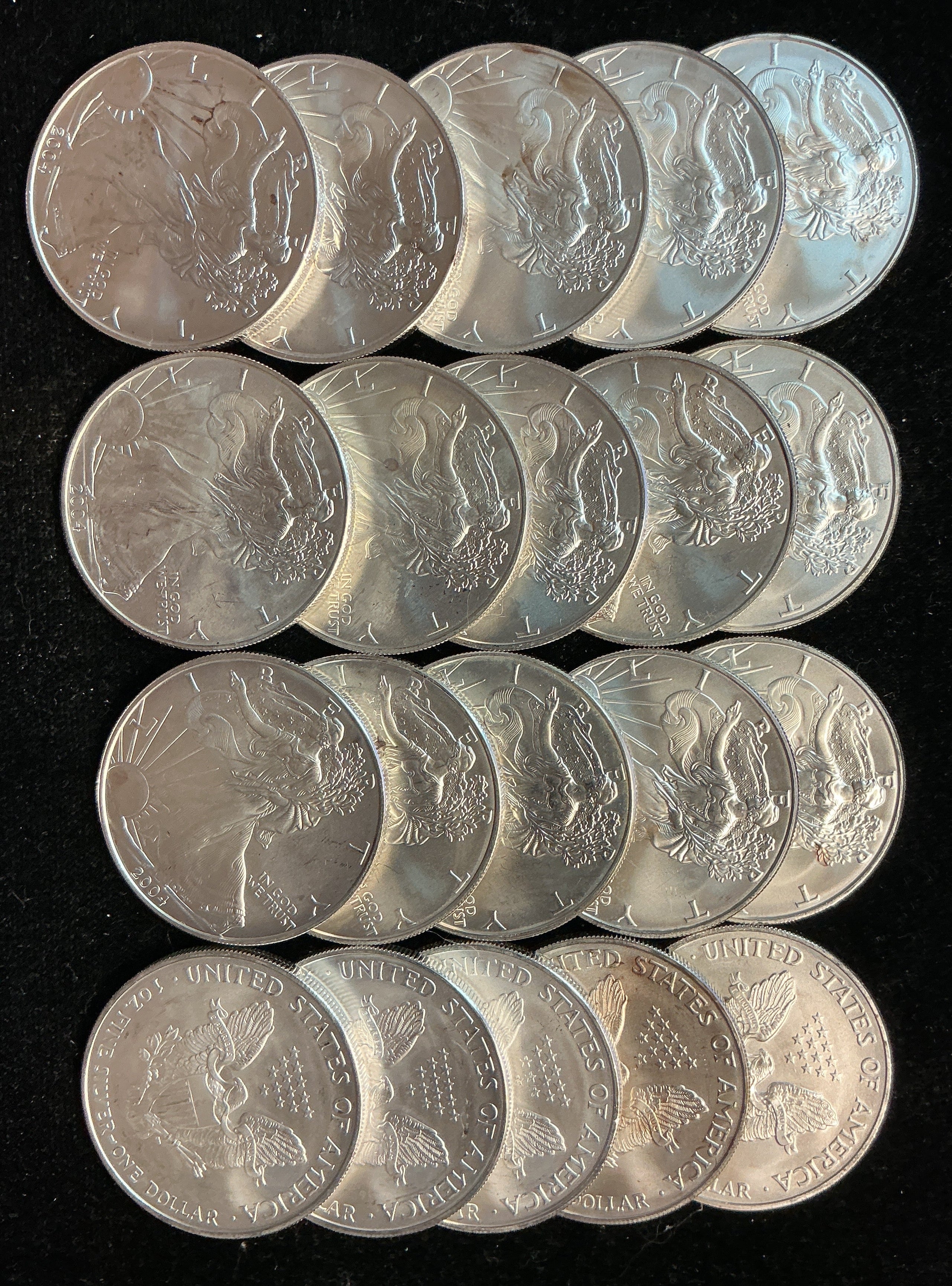 2004 American Silver Eagle Rolls. Store #SR027