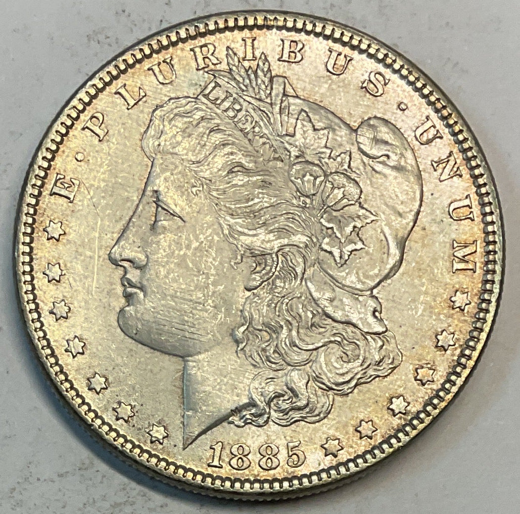 1885 Morgan Dollar, About Uncirculated+, Coin, Store #DR0890
