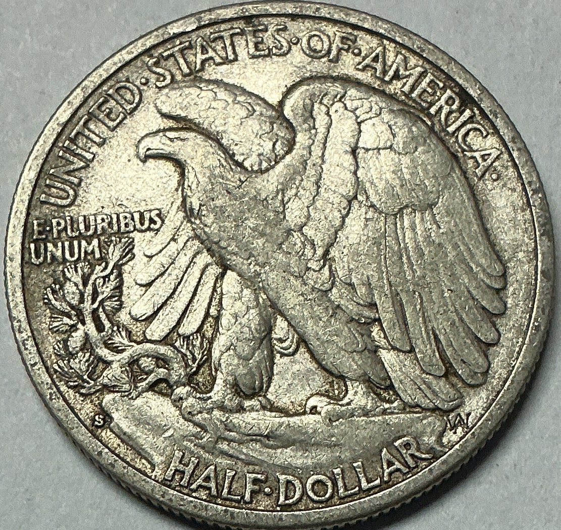 1934-S Walking Liberty Half Dollar, Extra Fine Circulated Coin, Store #HR2045