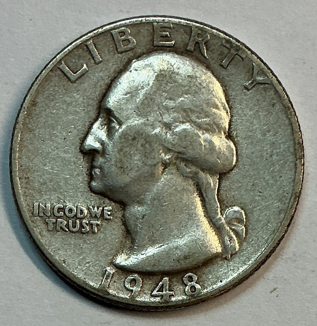 1948-S Washington Quarter, Very Good Circulated Coin, Store #QR1940