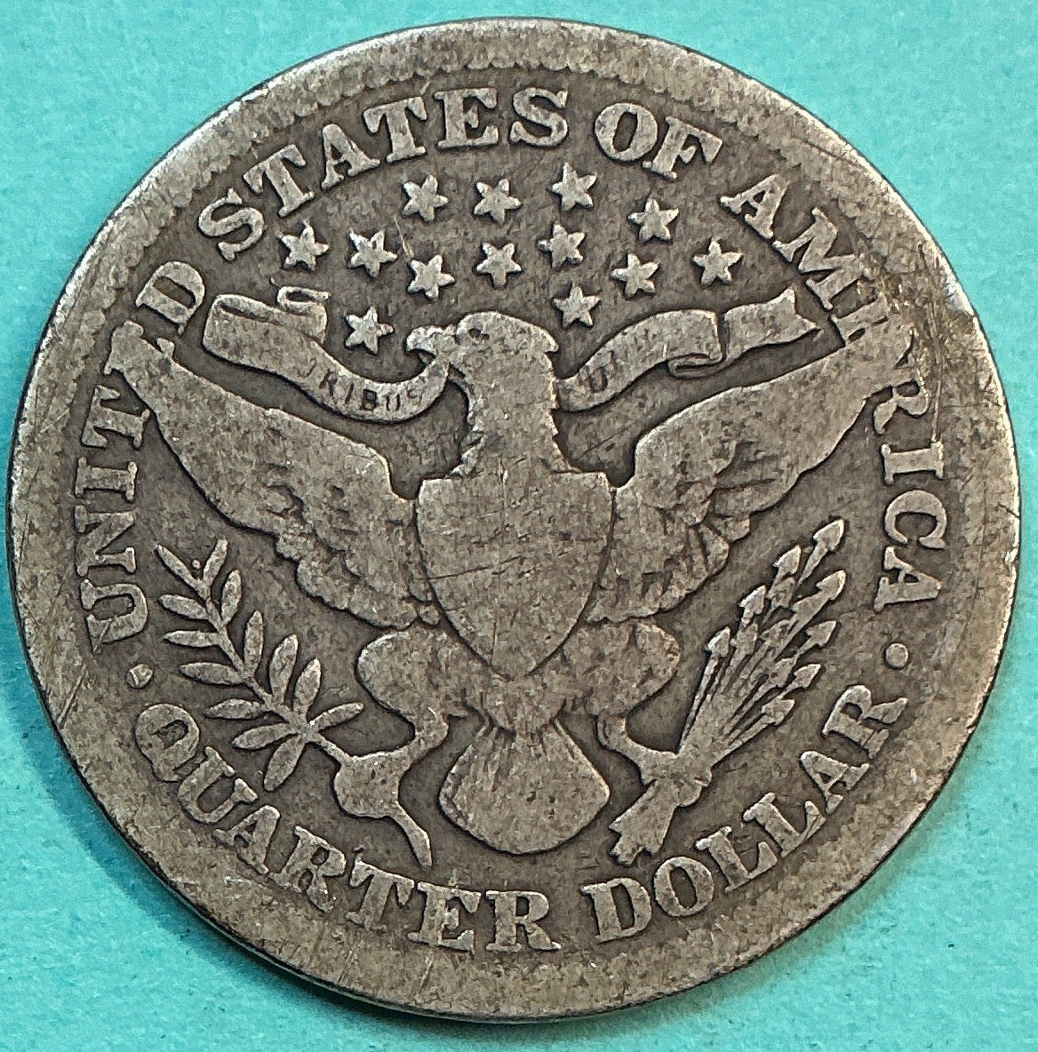 1903 Barber Quarter., Good+ Circulated Details., Store#QR1226