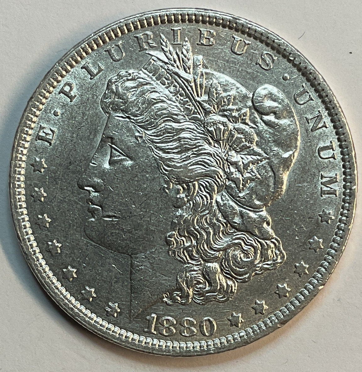 1880 Morgan Dollar, Mint State Uncirculated Coin, Store #DR0851