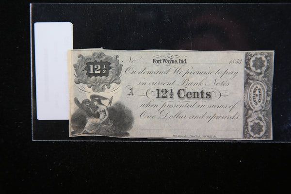 1853 Fort Wayne, Ind. Obsolete Currency, Store Sale 093010