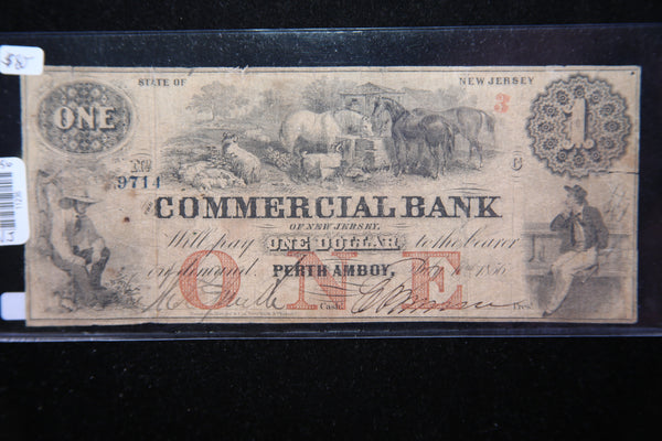 1856 New Jersey,  Obsolete Currency, Store Sale 093021