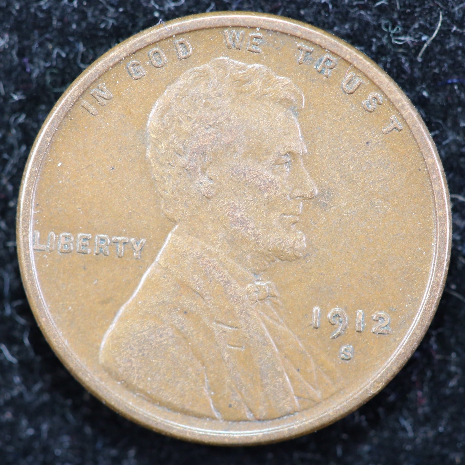 1912-S Lincoln Cent, Very Fine+ Circulated Coin, Store #90195