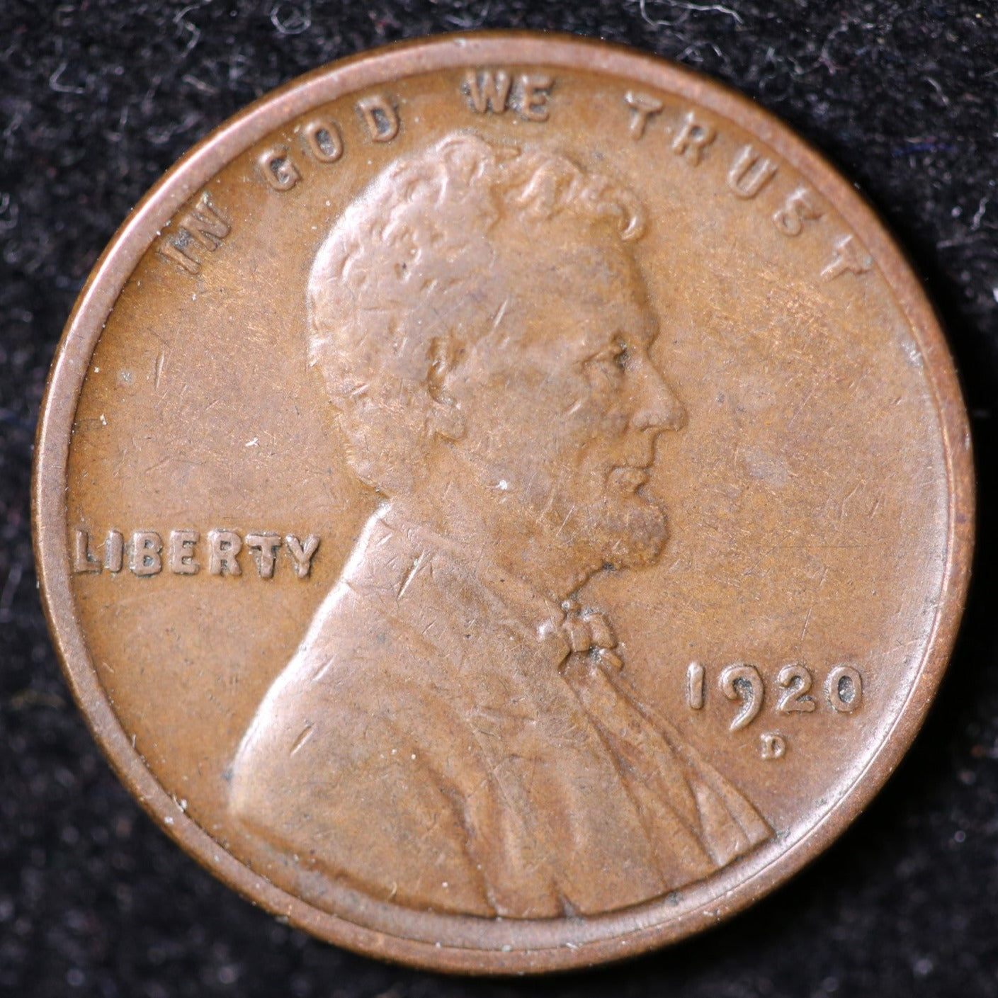 1920-D Lincoln Cent, About Uncirculated Coin, Store #40043