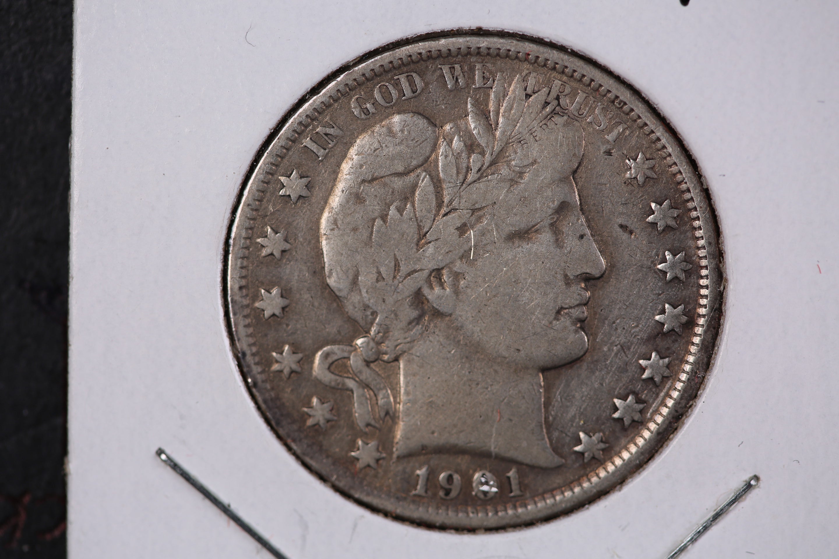 1901 Barber Half Dollar. Nice Fine+ Details, Store# HR260