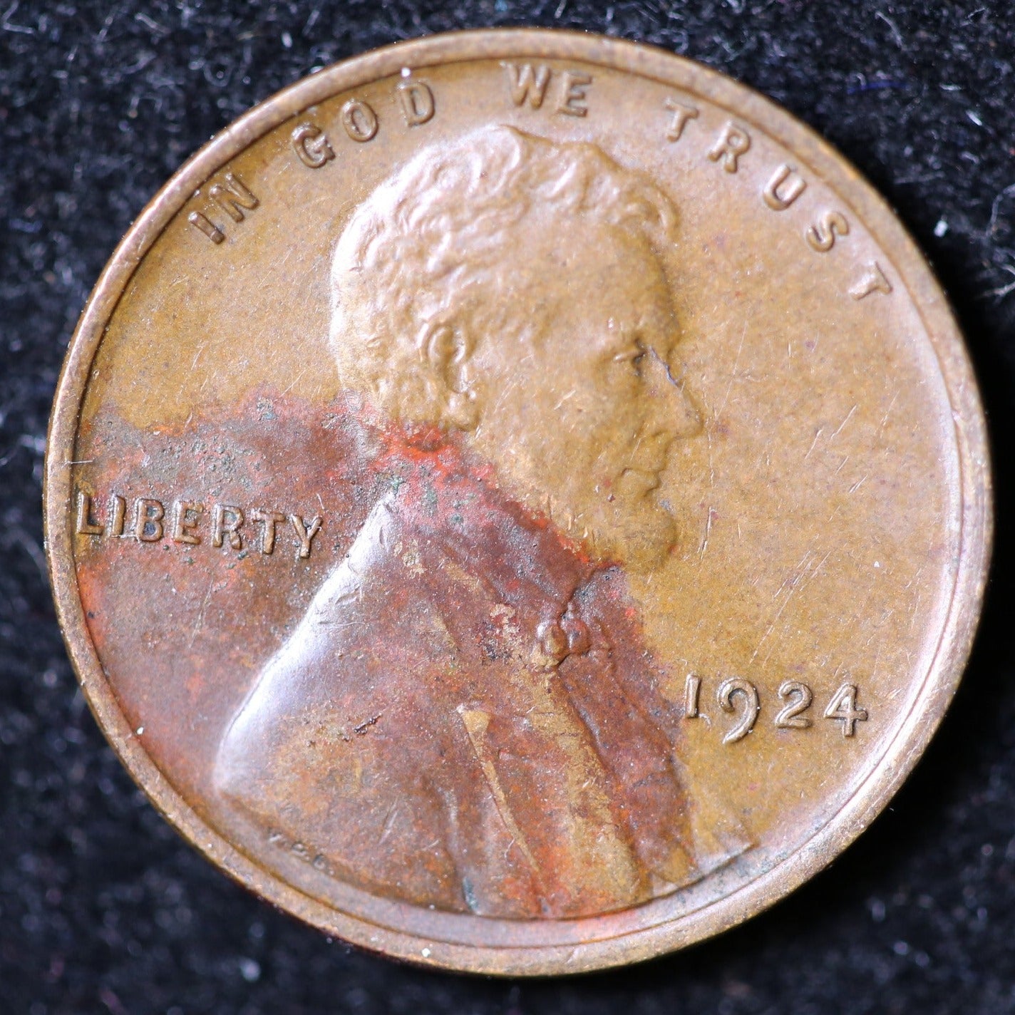 1924 Lincoln Cent, About Uncirculated Coin, Store #40060