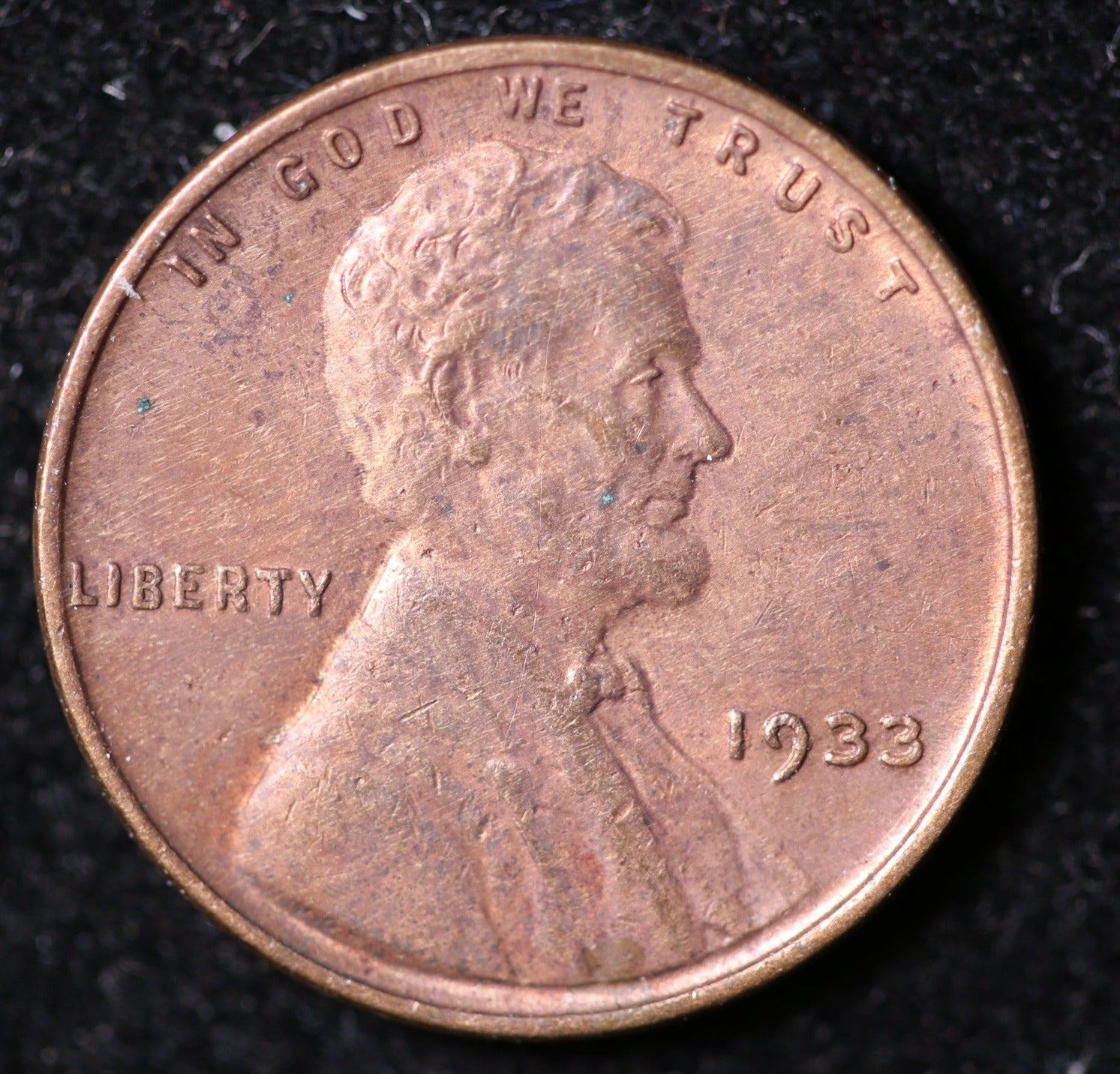 1933 Lincoln Cent, Mint State Uncirculated Coin, Store #CT1257