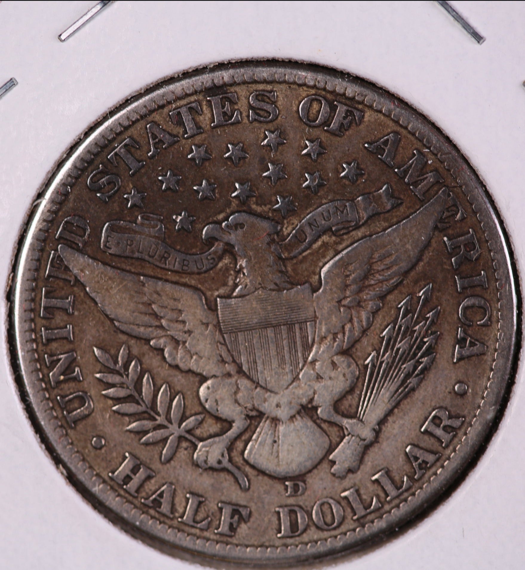 1912-D Barber Half Dollar. Nice Coin VF Details. Store # HR411