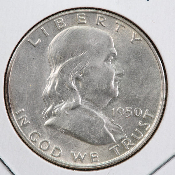 1950-D Franklin Half Dollar. Affordable Collectible Coin. Store #12984