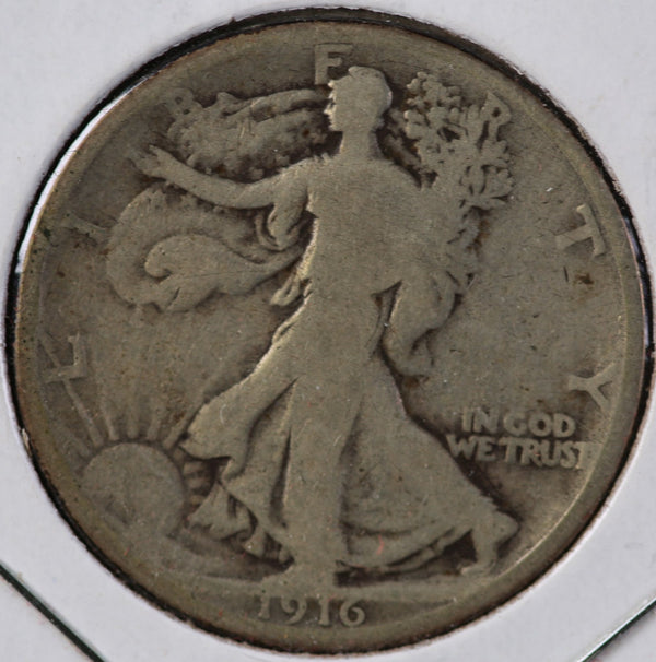 1916 Walking Liberty Half Dollar, Circulated VG Details. Store #23082402