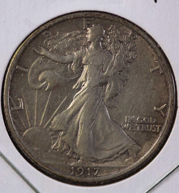 1917 Walking Liberty Half Dollar, Circulated XF+ Details. Store #82408
