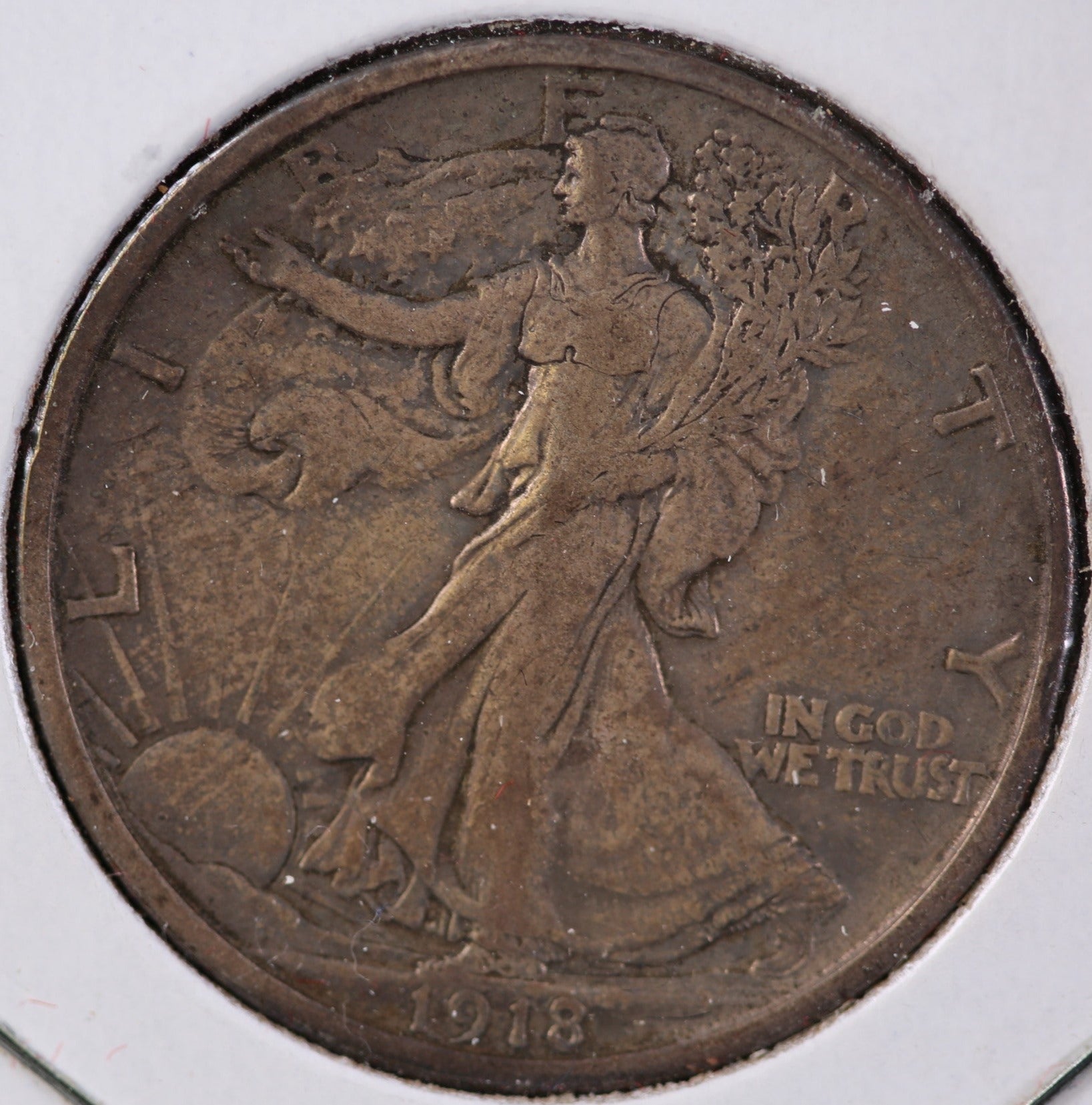 1918-S Walking Liberty Half Dollar, Extra Fine Circulated Coin, Store #82419
