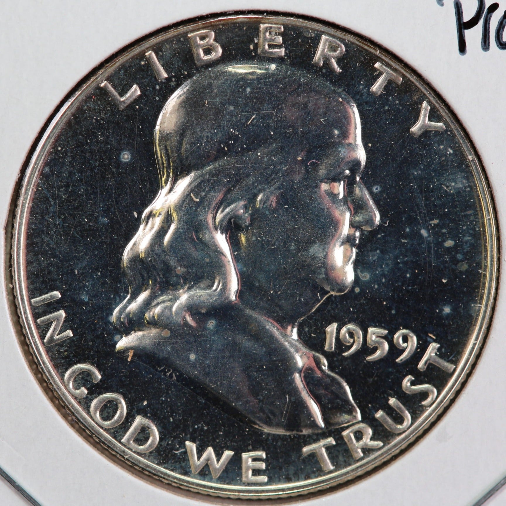1959 Proof Franklin Half Dollar, Mint State Uncirculated Coin. Store #13027