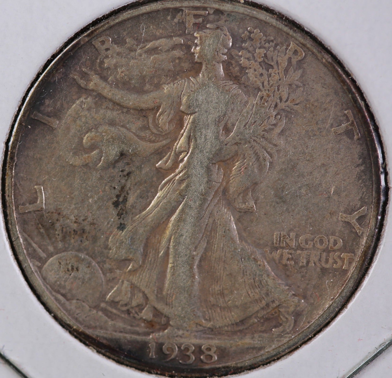 1938-D Walking Liberty Half Dollar, Fine Circulated Coin, Store #HR1147