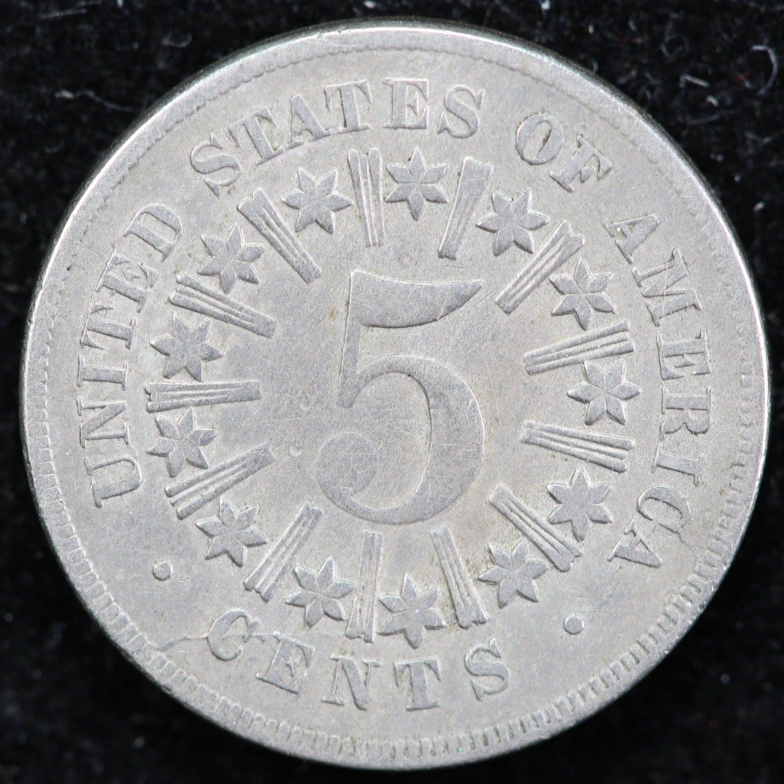 1866/66 Shield Nickel, Circulated Collectible Coin. Store #1269002