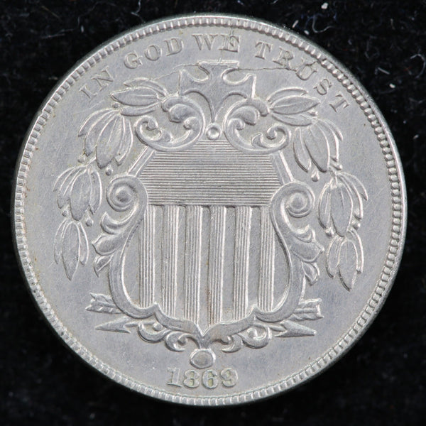 1869 Shield Nickel, Uncirculated Collectible Coin. Store #1269003