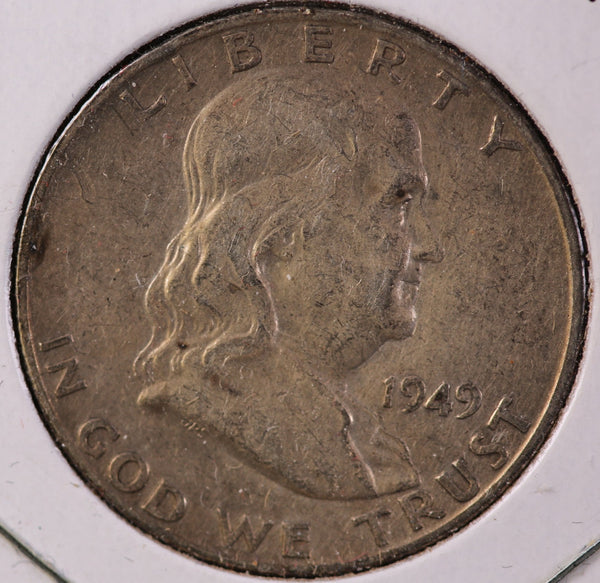 1949-D Franklin Half Dollar, Affordable Circulated Coin, Store #23082606