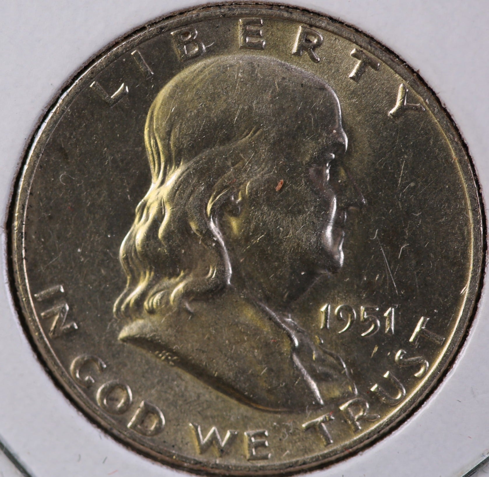 1951-D Franklin Half Dollar, Mint State Circulated Coin, Store #HR1156