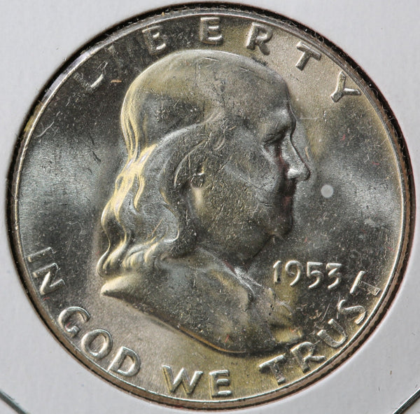 1953 Franklin Half Dollar, Nice Uncirculated Coin. Store #23082820