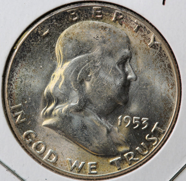 1953 Franklin Half Dollar, Uncirculated Coin BU Details. Store #23082821
