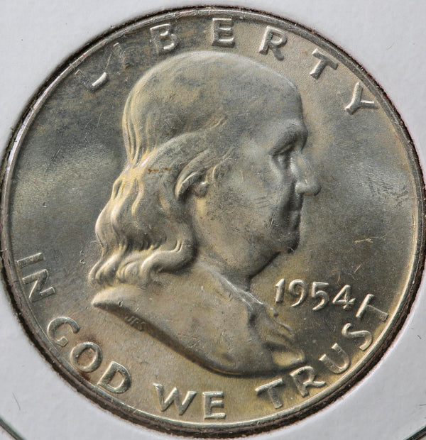 1954-D Franklin Half Dollar, Uncirculated GEM BU Details, Store #23082829