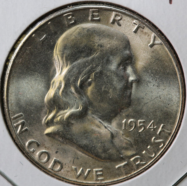 1954-S Franklin Half Dollar, Uncirculated Coin BU Details, Store #23082832
