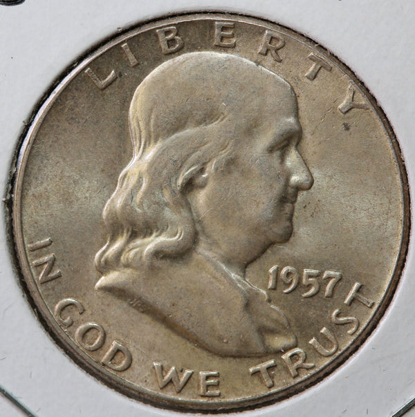 1957 Franklin Half Dollar, Nice Circulated Coin, Store #23082839
