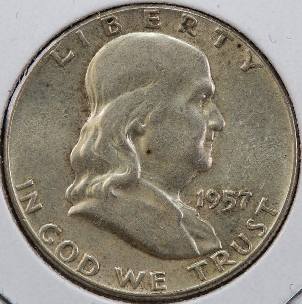 1957 Franklin Half Dollar, Affordable Circulated Details, Store #23082842