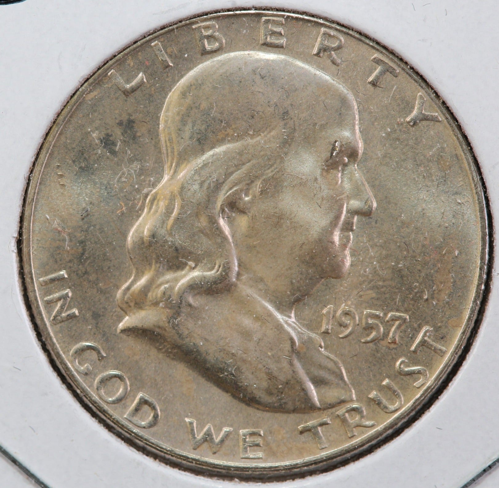 1957-D Franklin Half Dollar, Mint State Uncirculated Coin, Store #HR1162