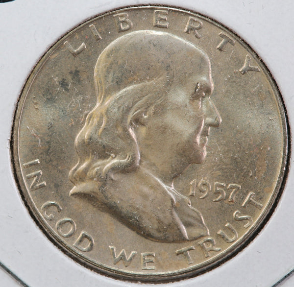 1957-D Franklin Half Dollar, Nice Affordable Coin, Store #23082901