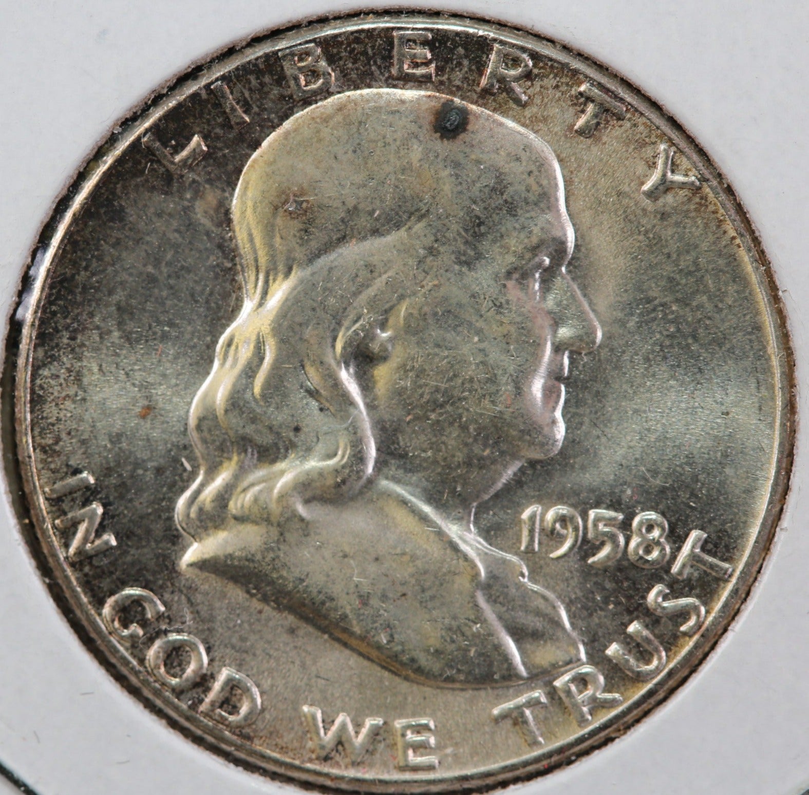 1958 Franklin Half Dollar, Mint State Uncirculated Coin, Store #HR1163