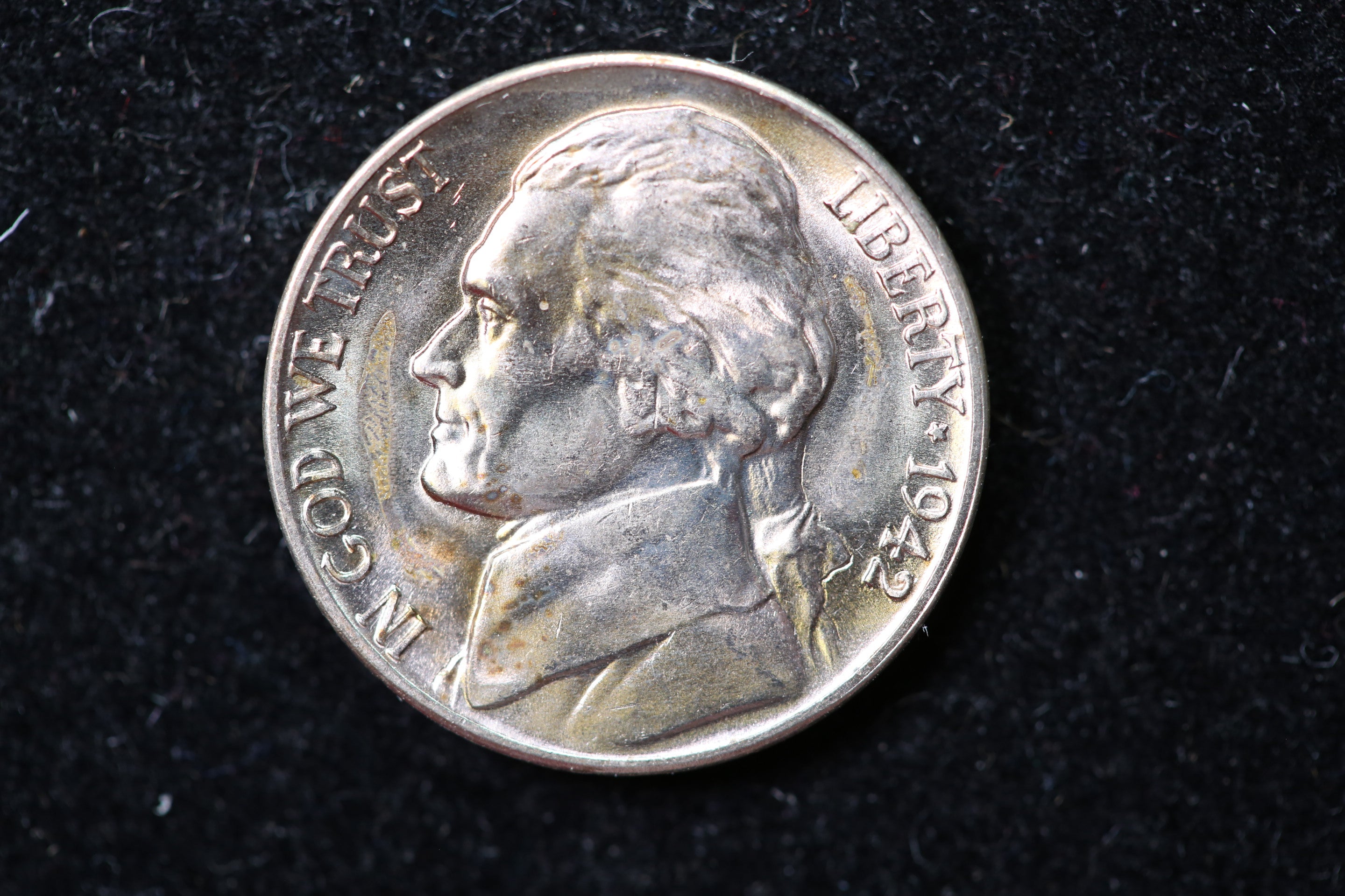 1942-D Jefferson Nickel. Type 1 BU Details. Store #1269154
