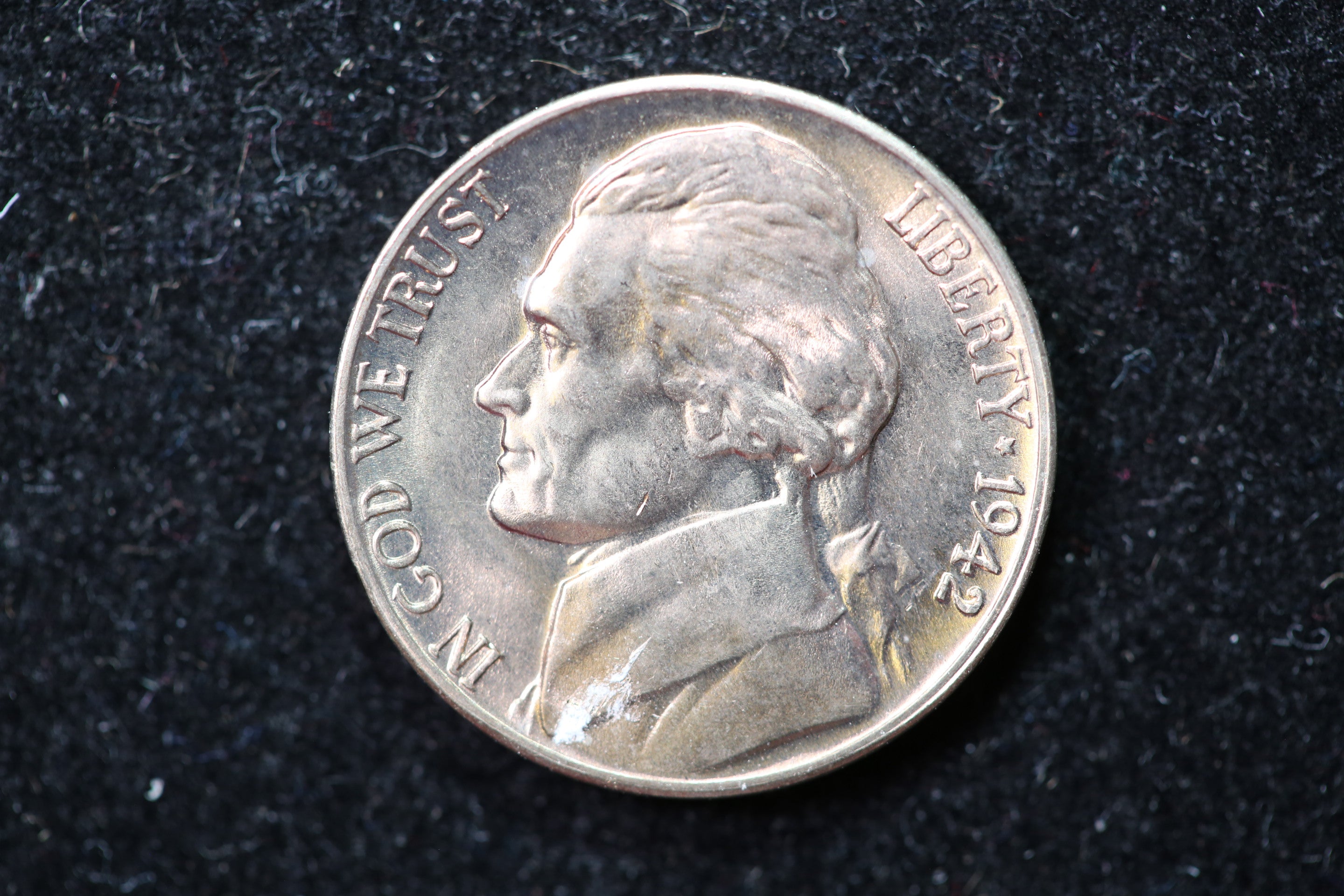 1942-D Jefferson Nickel. Type 1 BU Details. Store #1269155