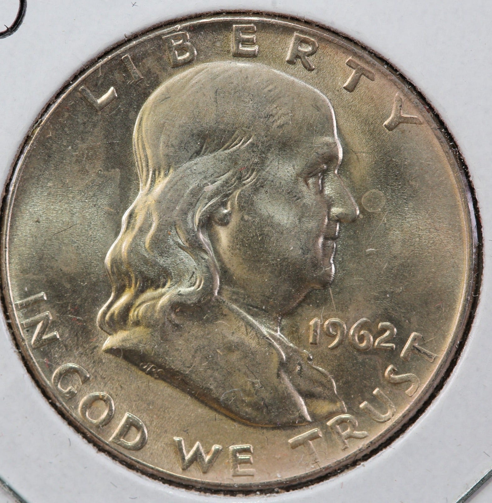 1962-D Franklin Half Dollar, Mint State Uncirculated Coin BU Details, Store #HR1167