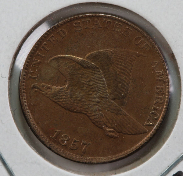 1857 Flying Eagle Cent, Nice Coin Uncirculated GEM Details, Store #83002