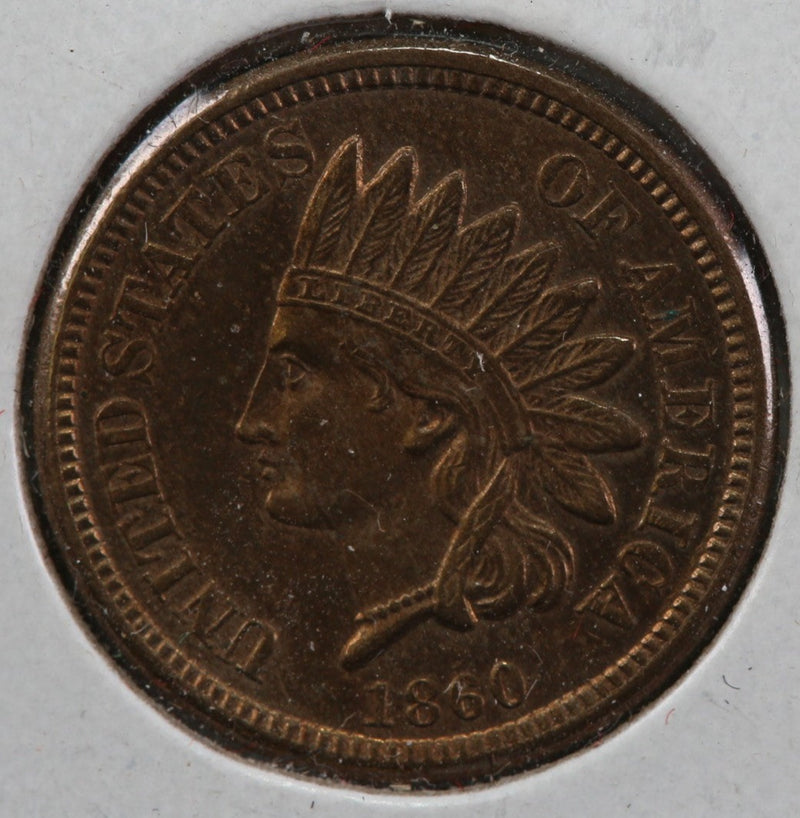 1860 Indian Head Cent, Uncirculated MS64 Details, Store