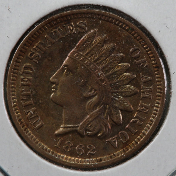 1862 Indian Head Cent*, Uncirculated MS64 Details, Store #83014