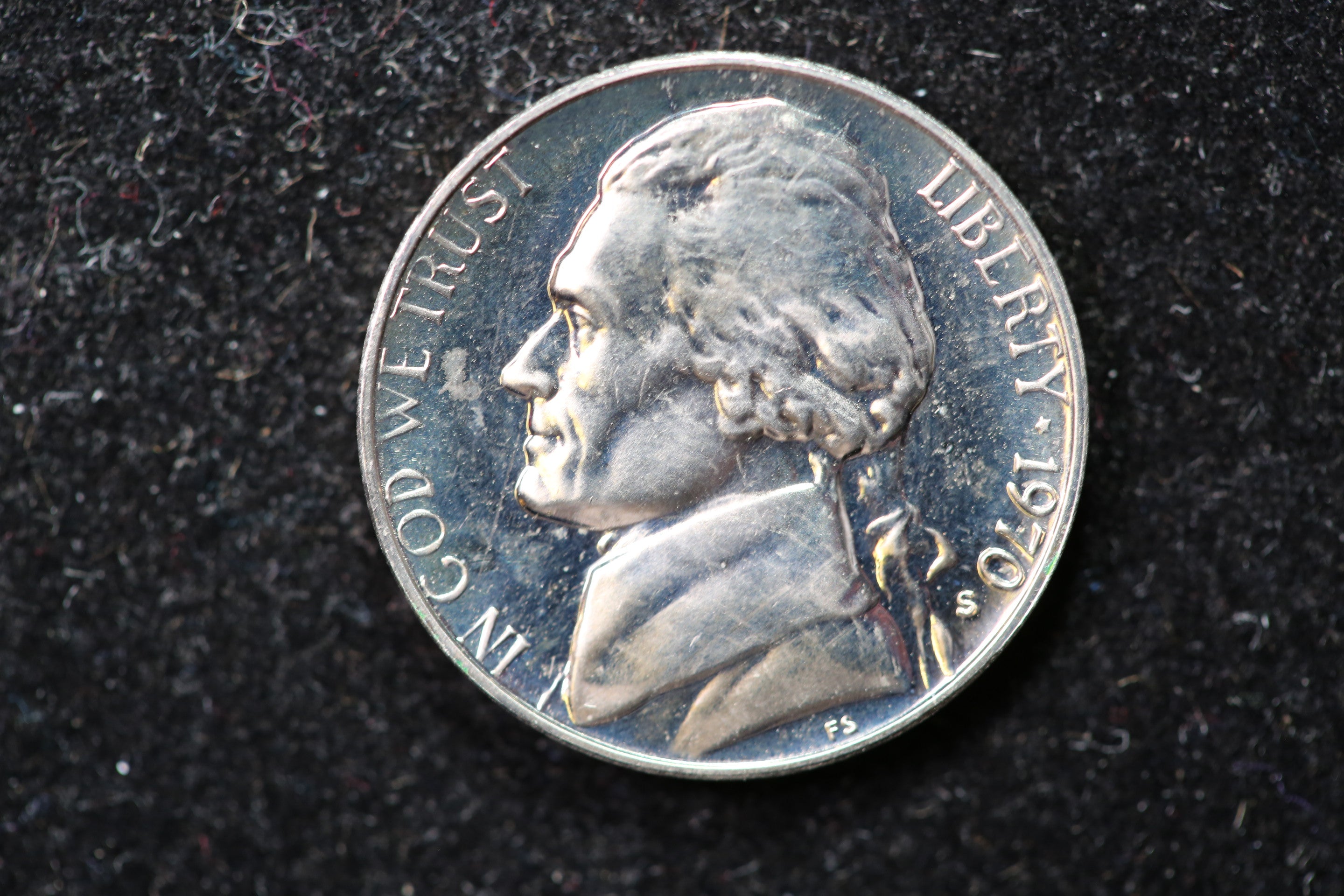 1970-S Jefferson Nickel. Uncirculated Proof Coin. Store #1269205