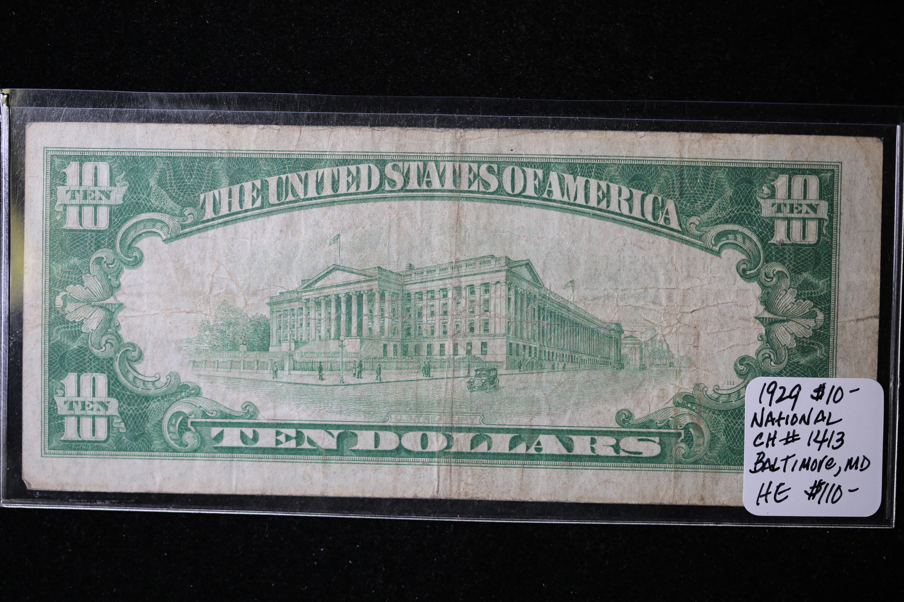 1929 $5 National Currency, Baltimore, MD, Store Sale 091029