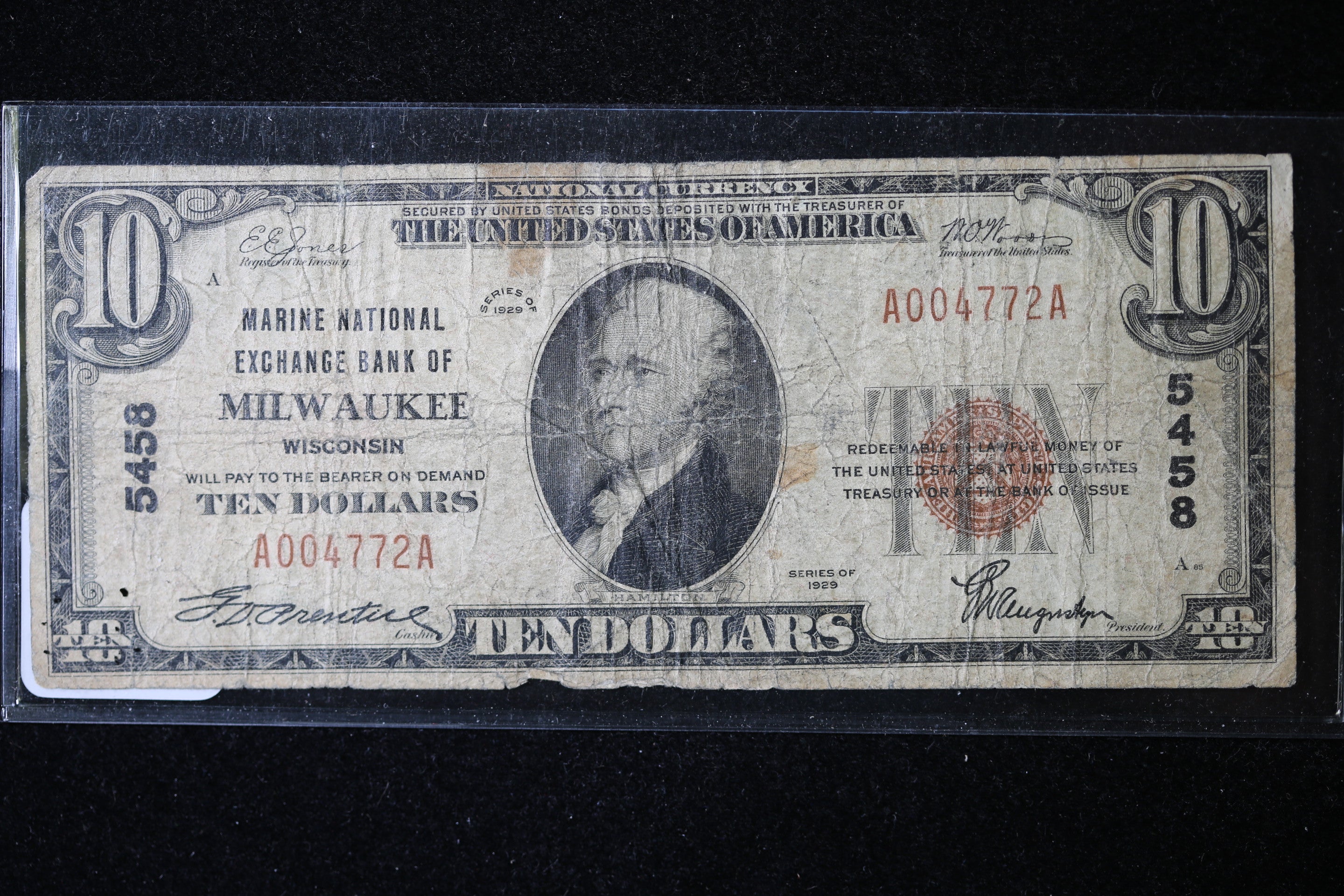 1929 $20 National Currency, Milwaukee, WI, Store Sale 091033