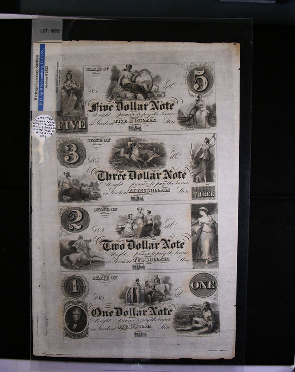 1800's Generic Store Script, Full Sheet.,  Obsolete Currency, Store Sale 093228