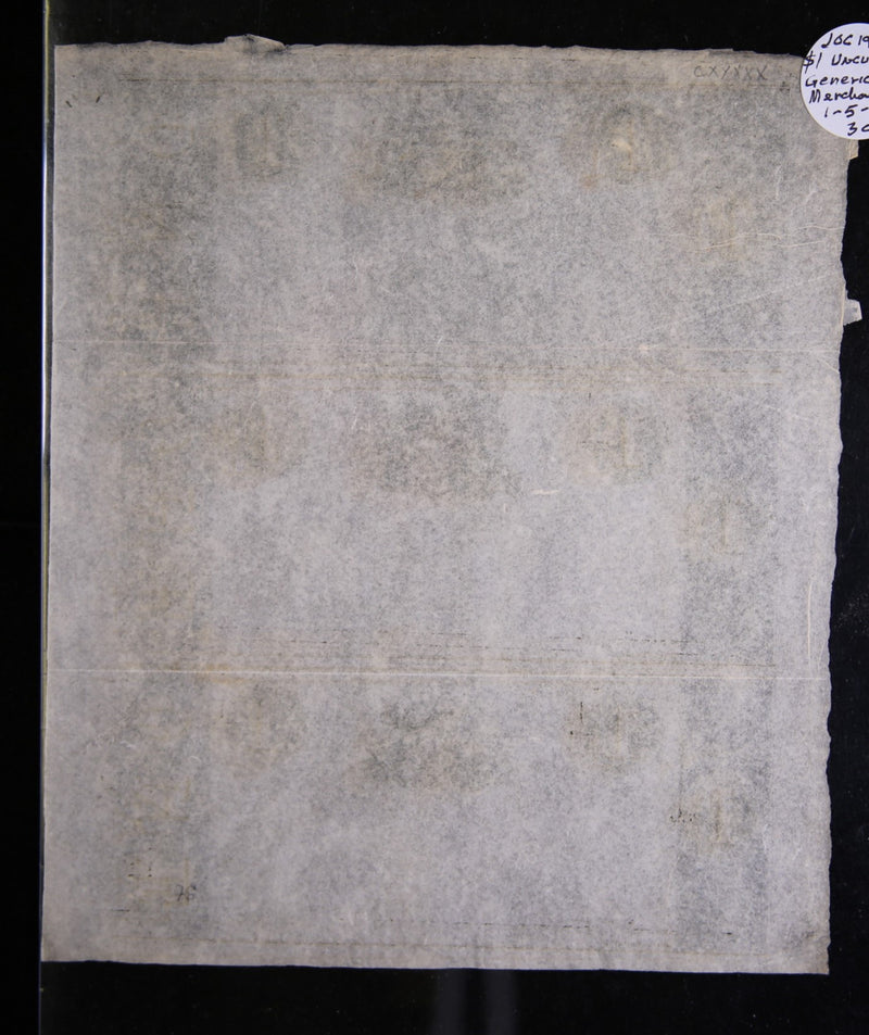 1800's Generic Store Script, Full Sheet.,  Obsolete Currency, Store Sale 093231
