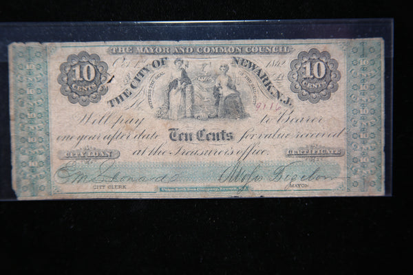 1863 Obsolete Currency, City of Newark, N.J. Store #23091150