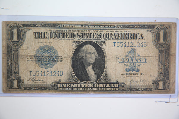 1923 $1 Silver Certificate, Affordable Circulated Note. Store #22603