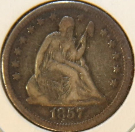 1857-O Liberty Seated Quarter, Uncirculated Details. Store #231215075